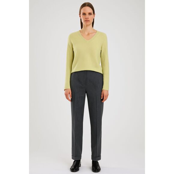 JIL SANDER Gray Soft Wool Work Pants Trousers  Women's Size EU 38 US 26 - Picture 1 of 9